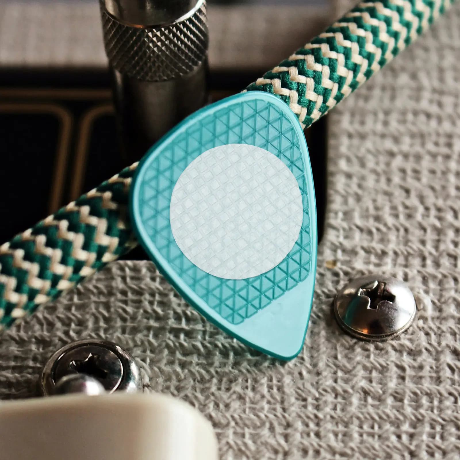 20 Pezzi Grip Rotondi in Silicone per Plettro di Chitarra, Cuscinetti Adesivi Antiscivolo Multifunzionali per Chitarra, Ukulele, Basso, Miglioratori di Presa per Plettro