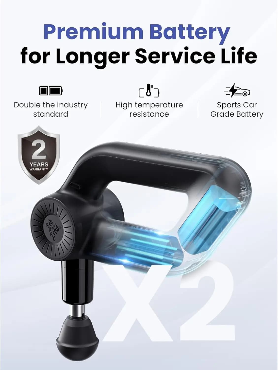 Professional Percussion Massage Gun for Fabrics Deep with Heat, Shipping from USA, Amplitude 16mm, Electric Muscular Massage Silent Portable