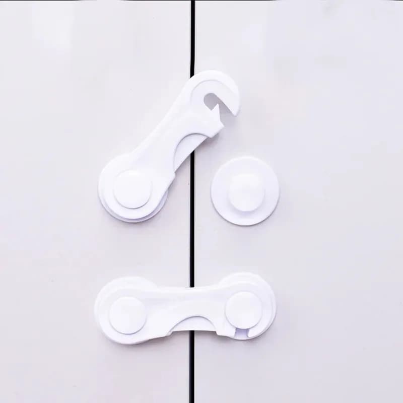 Set di 4 serrature di sicurezza per armadietti e cassetti per bambini – Sicurezza multiuso per porte di armadietti per bambini | Protezione a prova di bambino, facile da installare