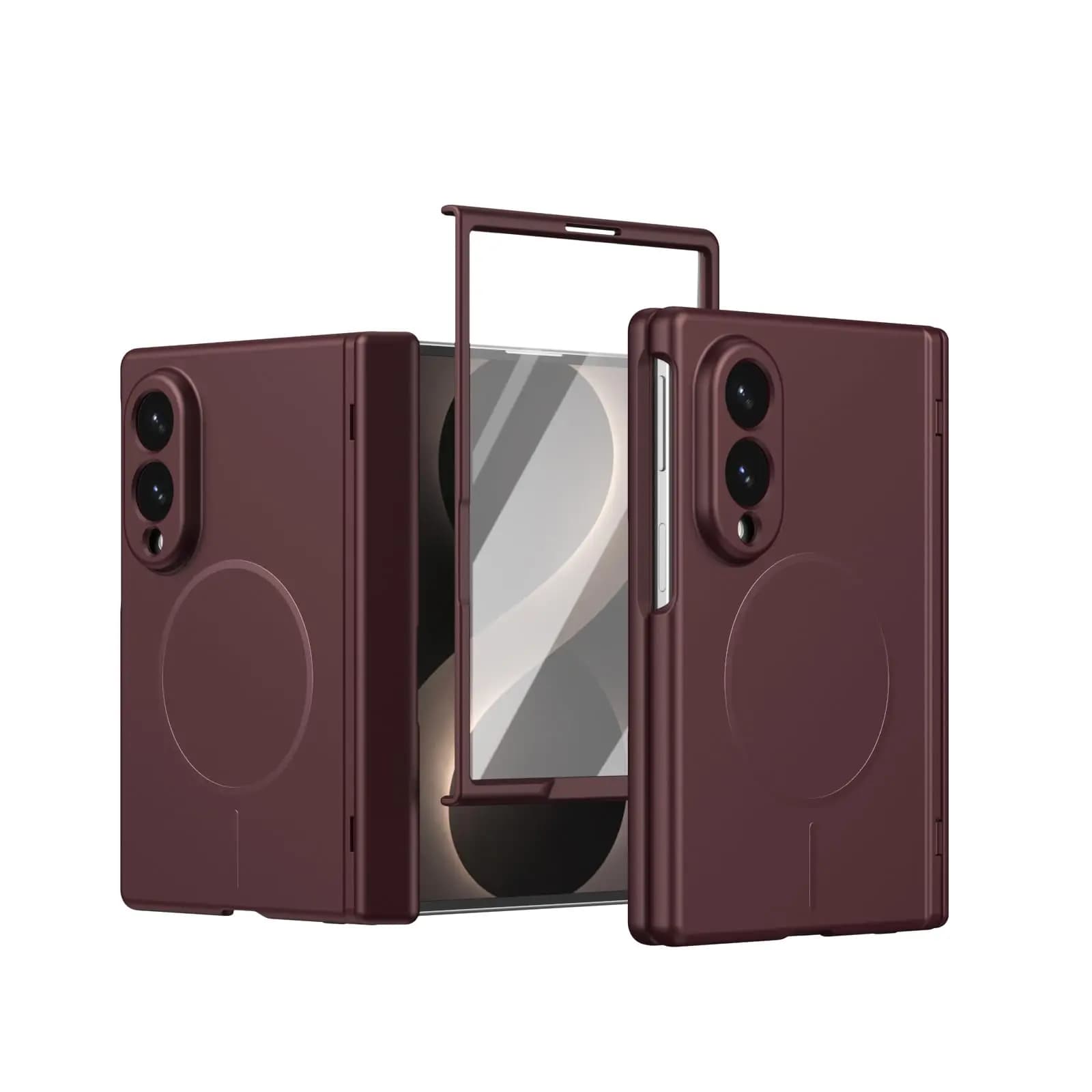 For Samsung Z Fold 8 Ultra Magsafe Case Built-in Screen Protector Skin Feel PC Full Body Cover for Samsung Galaxy Z Fold 8 7 6 5
