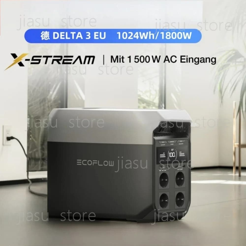 EcoFlow DELTA 3 Portable Power Station EU Version 220V LiFePO4 Battery Outdoor Emergency Backup Solar Generator