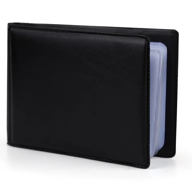 Custodia per libro in pelle PU 40 carte ID Porta carte di credito Custodia per custode Organizer Custodia per carte di credito per passaporto Borsa vintage da donna per uomo d'affari