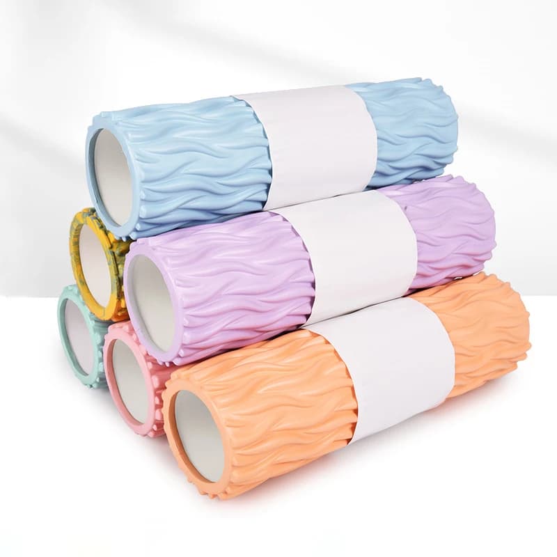 EVA Home Fitness Yoga Block with Hollow Foam Roller Massage Stick Material for Leg Muscle Exercise
