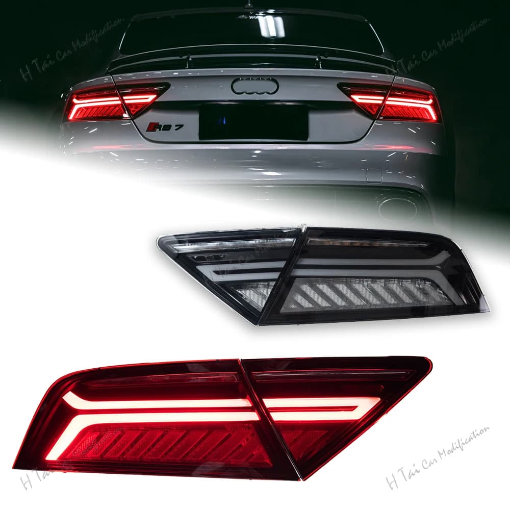 Coppia di Luci Posteriori a LED per Audi A7 2011 2012 2013 2014, Fanali Posteriori, Luci di Coda, Fendinebbia, Indicatori di Direzione Dinamici, Gruppi Ottici per Auto