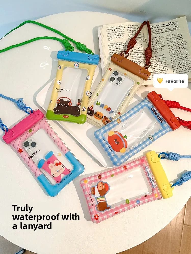 Custodia Impermeabile Trasparente per Telefono, Compatibile con Touch Screen, per Nuoto, Immersioni, Spiaggia, Snorkeling, Universale Unisex