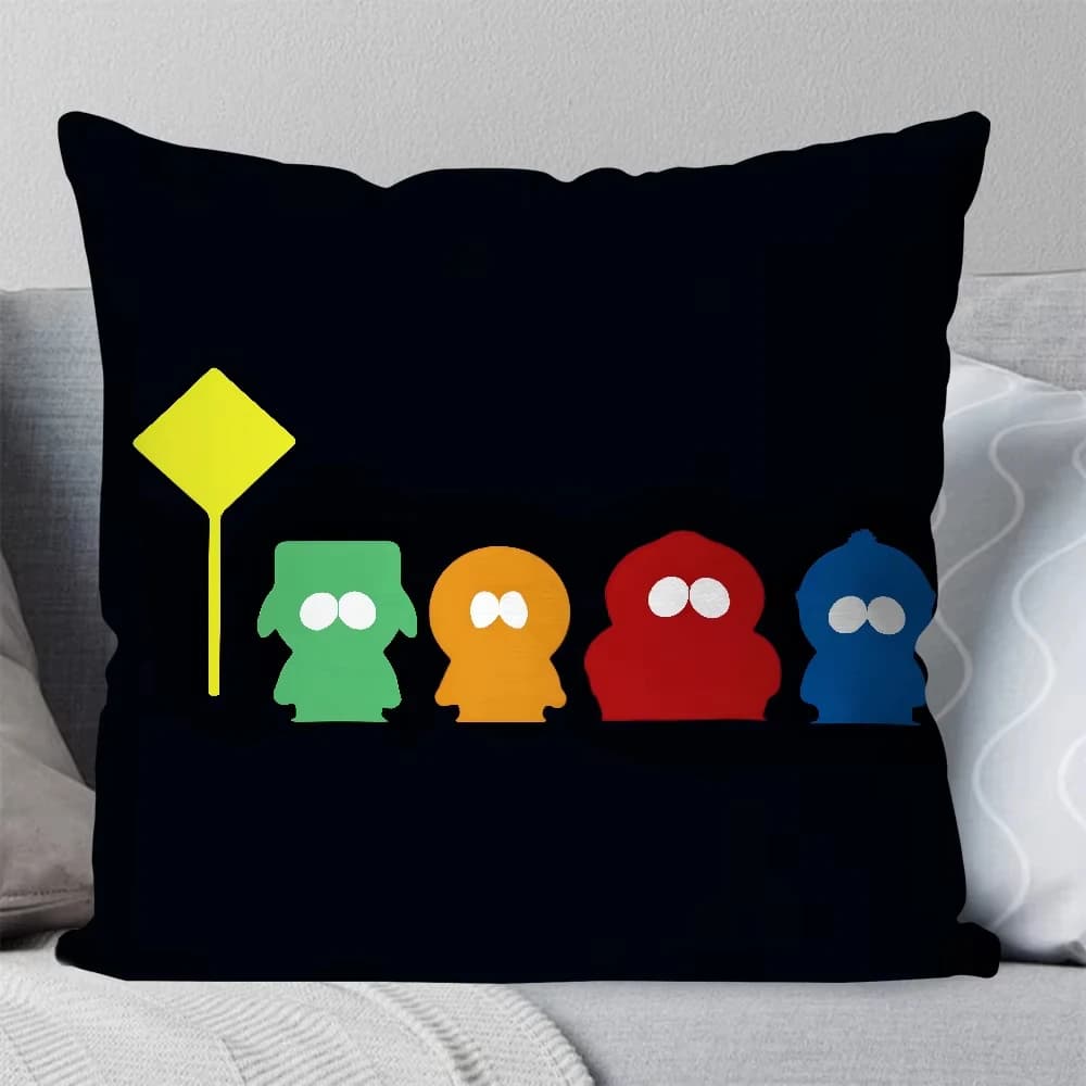 Federa per cuscino a doppia faccia con tema pop culture, serie S-South Park, per divani, letti e centri di intrattenimento in dormitorio