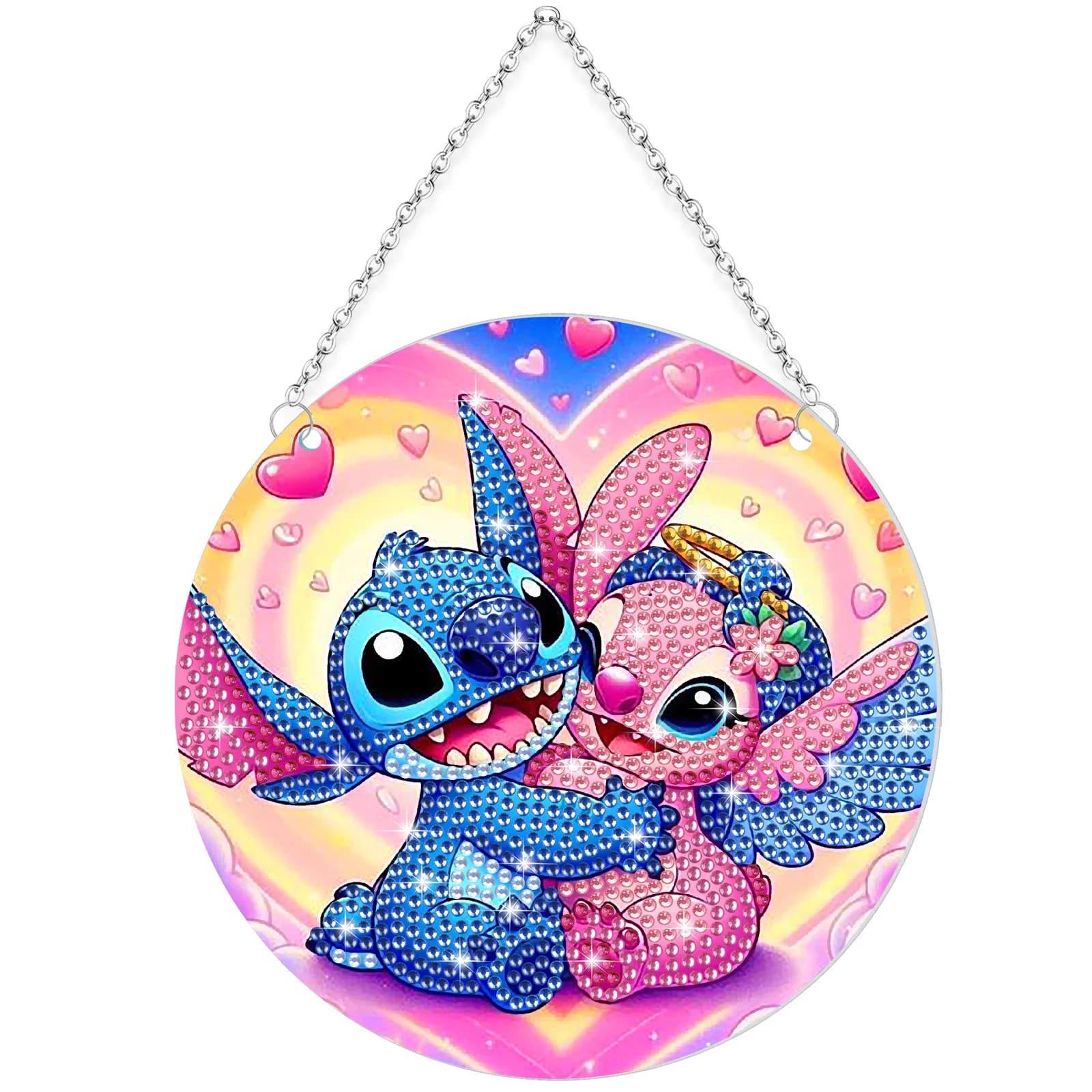 Cartoon Diamond Painting Pendant DIY Acrylic Material Handicraft Creativity Point Drill Decoration Pendant Semi-Finished Product