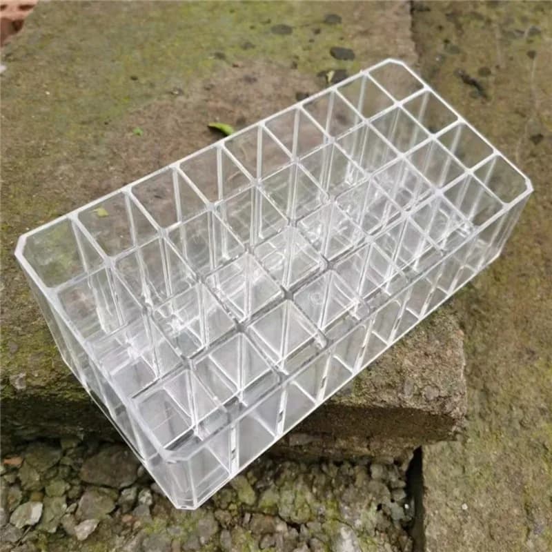 AB46-Deepened And Thickened Acrylic Lipstick Storage Box Transparent 36-Compartment Cosmetic Display Rack Lip Gloss Holder
