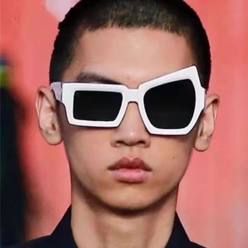 Nuovi Occhiali da Sole Vintage Irregolari per Uomo e Donna, Occhiali da Sole Rettangolari Divertenti, Occhiali per Fotografia di Strada all'Aperto, Protezione UV400, Gafas De Sol