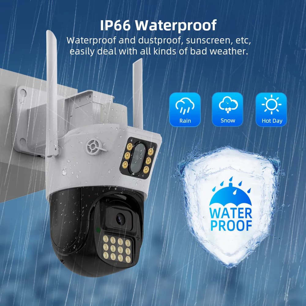 6MP 1296P iCsee APP Dual Lens Wireless PTZ IP Dome Camera Full Color AI Rilevazione umanoide Sicurezza domestica CCTV Baby Monitor