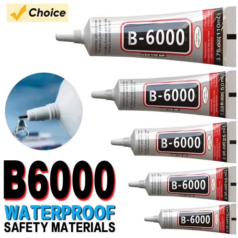 15/25/50/110ML B6000 Super Glue Telephone Mobile Phone Touch Screen Adhesive DIY Repair Diamond Jewelry Glass Office Supplies