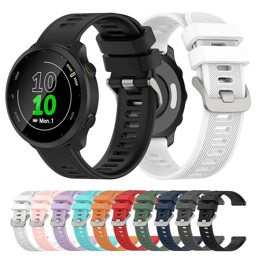 Cinturino in Silicone da 20mm per Garmin Forerunner 55 158 245 645 cinturino Smart Watch per Garmin Vivoactive 5 Venu SQ
