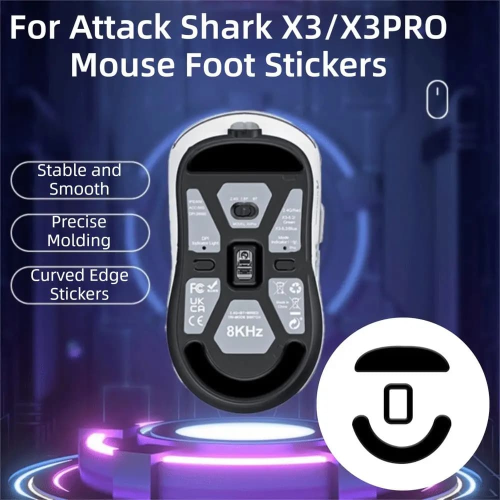 PTFE Mouse Foot Pads Wear-Resistant Smooth Replacement Foot Covers Ice Edition for ATTACK SHARK X3 PRO