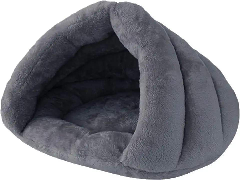 Cave bed for pet tent for dogs and cats - Hot fleece sleeping bag, cozy small and medium sized pets house