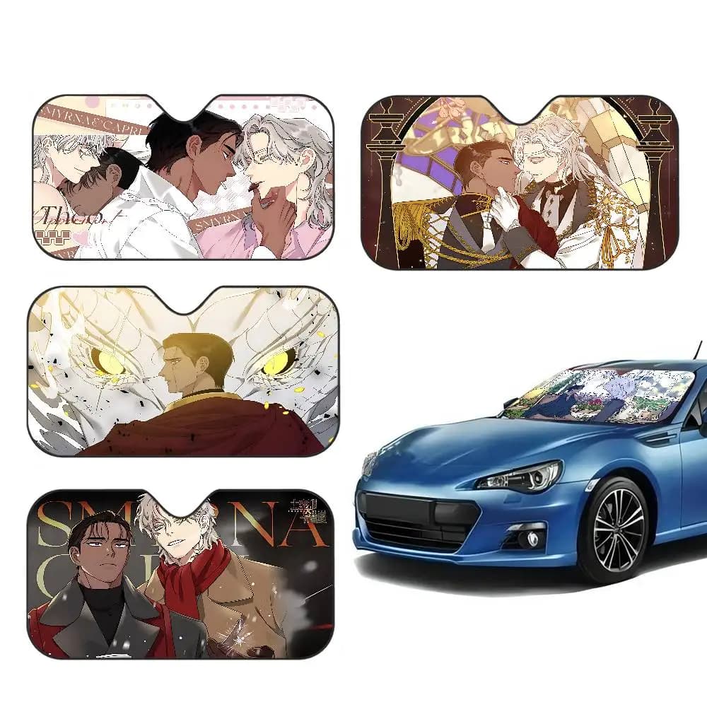 Parasole per Parabrezza Auto Smyrna e Capri bl Anime, Copertura per Finestrini, Protezione Solare per Auto