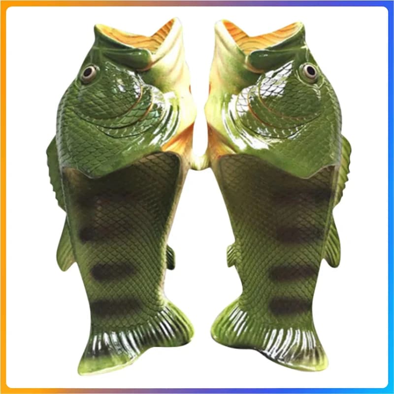 Funny 2026 Women's Slippers, Couple Shoes, Family Shoes, Genitor-Son Sandals, Large Sizes 32-46, Summer Beach Shoes, Fish Shape slippers