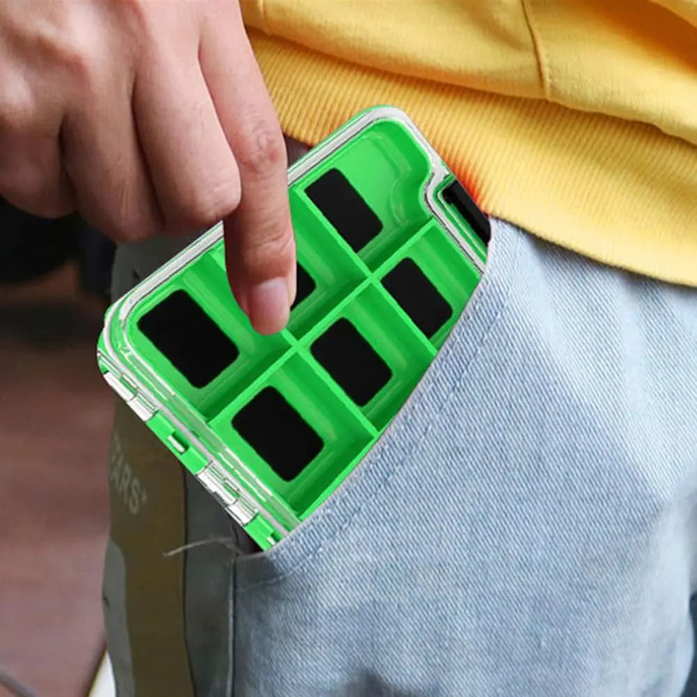 Scatola Impermeabile Magnetica per Ami da Pesca, Contenitore per Esche Artificiali, Scatola con Scomparti, Accessori, Organizer Multifunzione, Vassoio Porta Attrezzatura U5V2