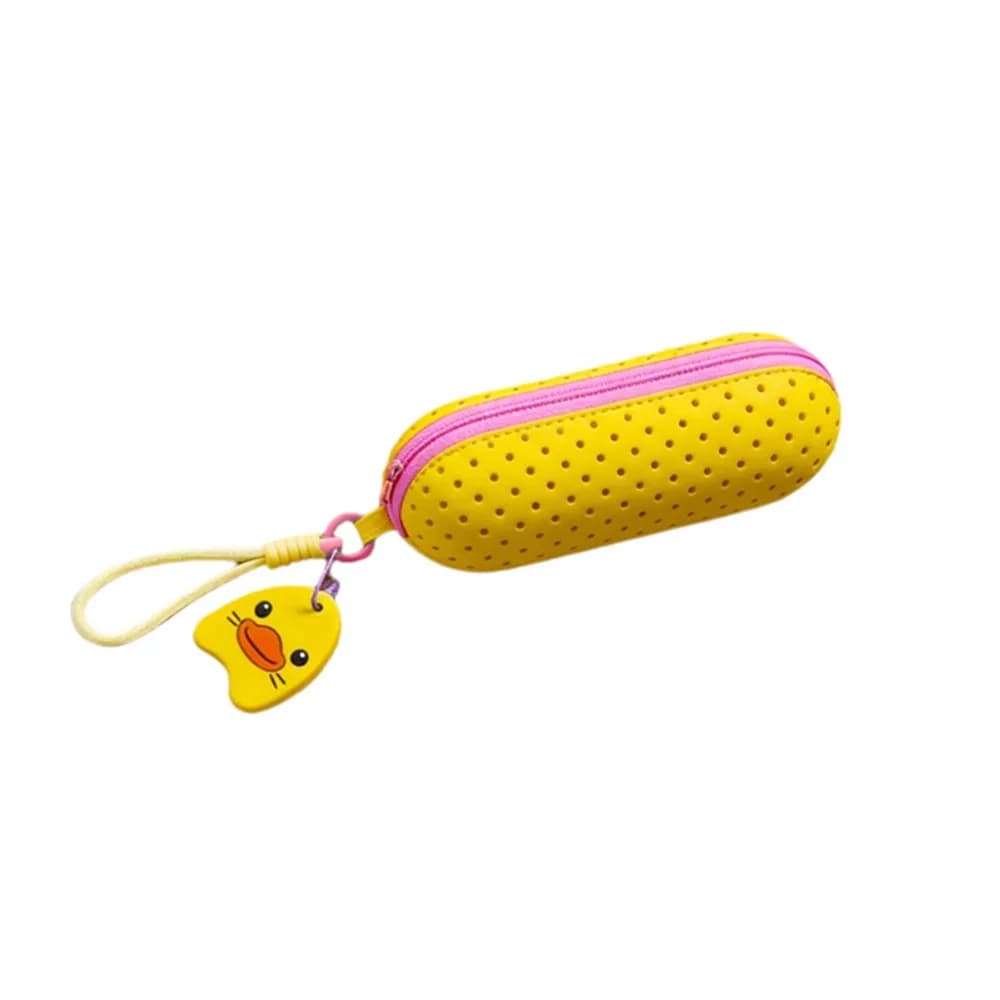 Custodia Morbida per Occhialini da Nuoto in Materiale EVA con Foro di Drenaggio, Borsa Portatile Anti-Graffio con Ciondolo, Organizer per Occhiali