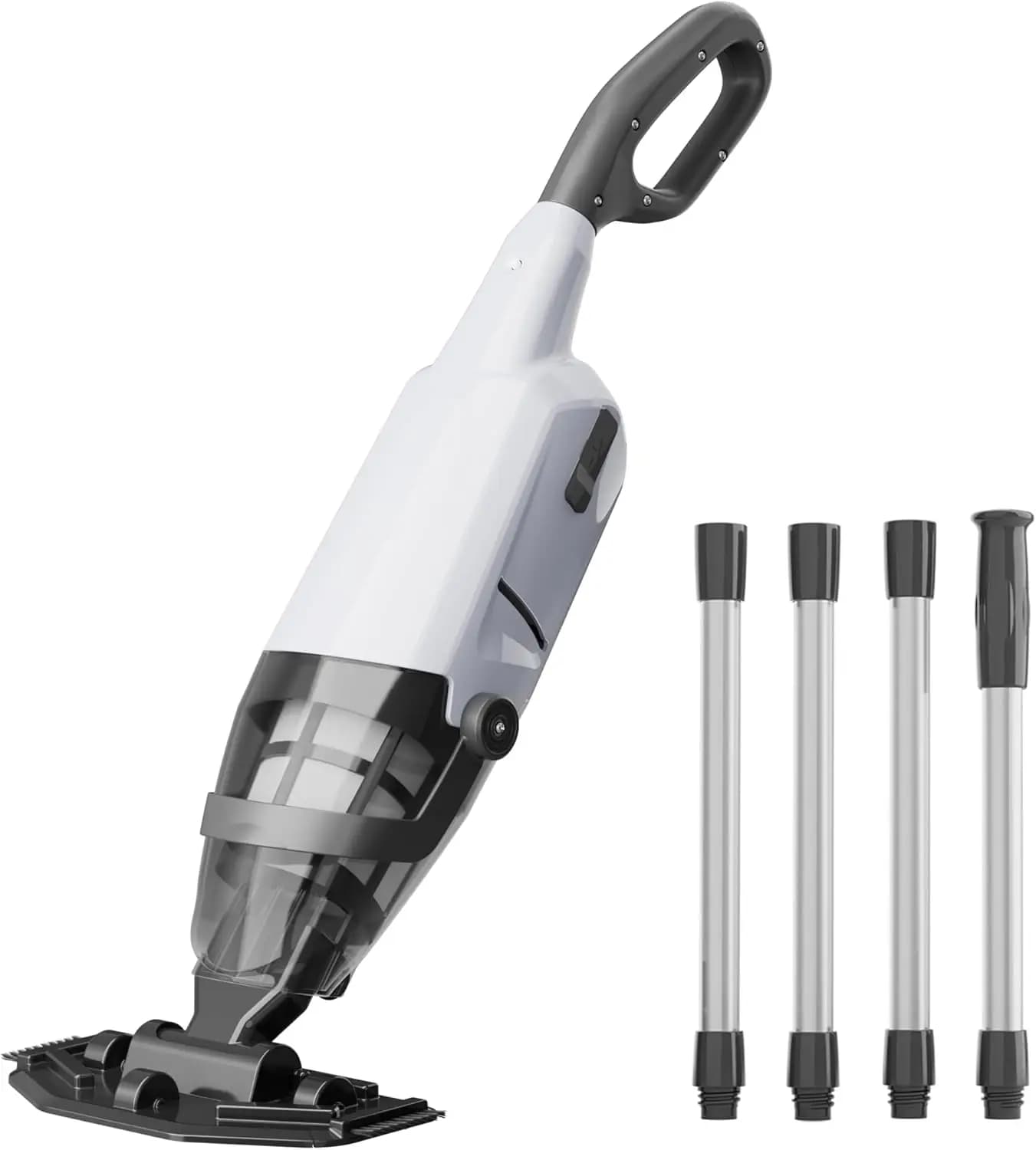 Aspiratore per piscina portatile senza fili con potente aspirazione da 15 GPM, asta telescopica per tutti i tipi di piscina