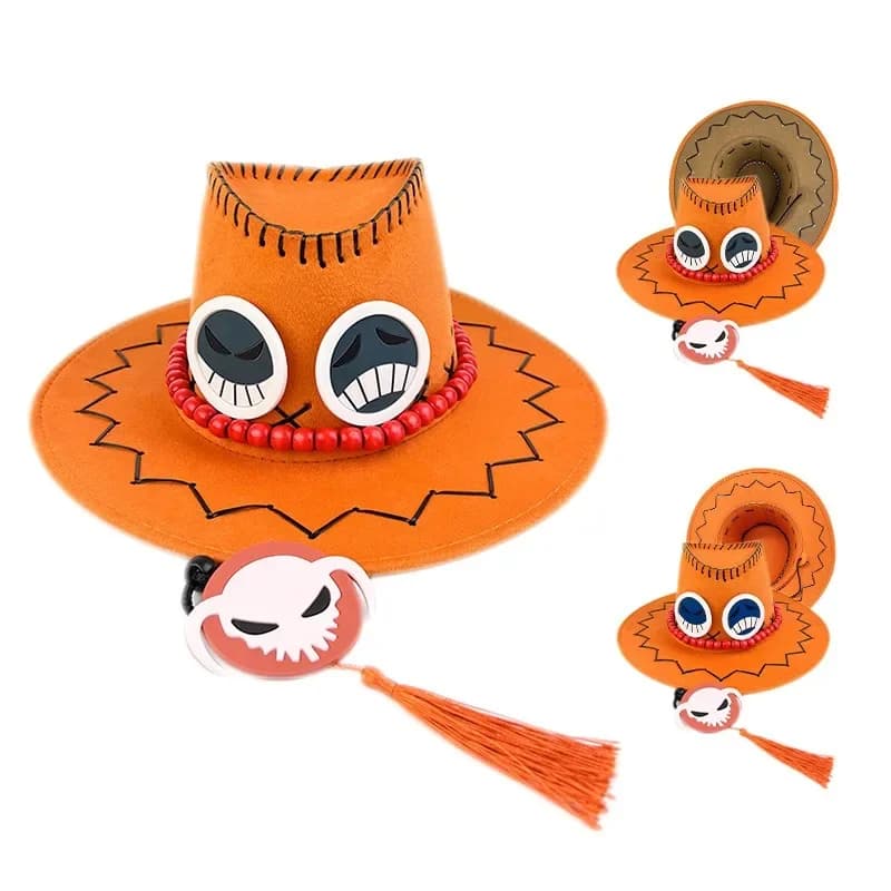 Character of cartoons Pirate Ace Jazz Cowboy Hats Outdoor Sun Hats for Men and Women Fashionable Sun Hat Ornament for Party Performance