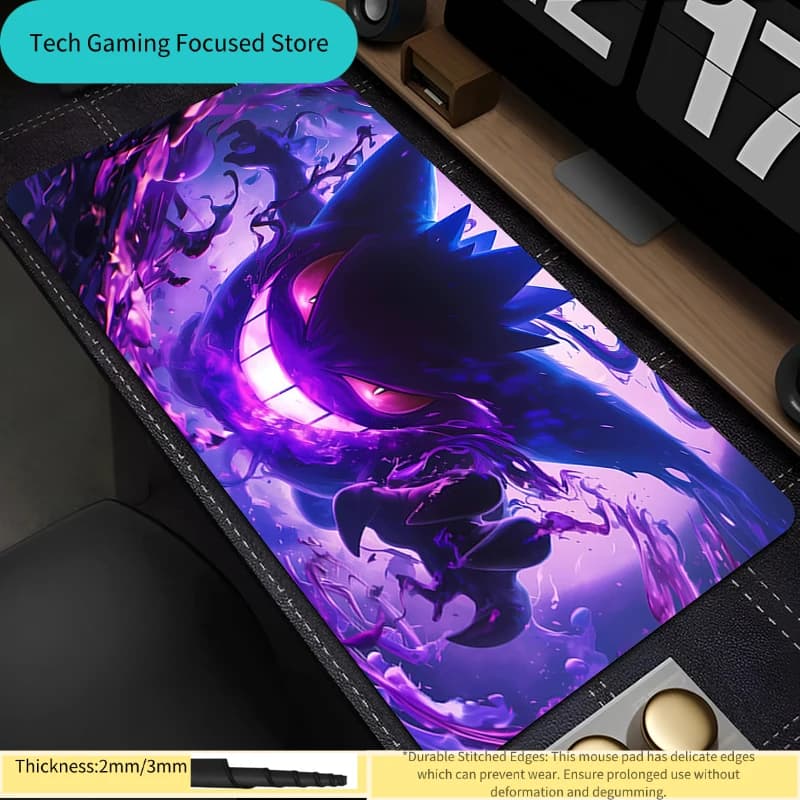Mouse Mat Pokemon Gengar Notbook xxl Game Keyboard Mat Anti-slip Rubber Computer Mat Desk Mat Play Mouse Mat