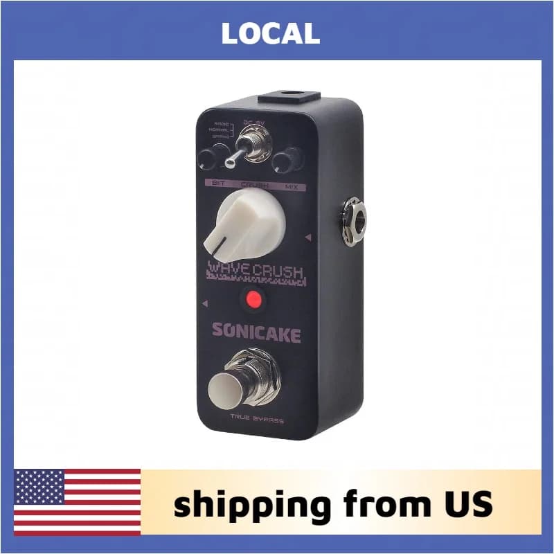 SONICAKE Local Wave Crush Bitcrush Digital Bitcrusher Rate Reducer Sintetizzatore Lo-Fi Pedale Effetti per Chitarra e Basso Spedizione dagli USA