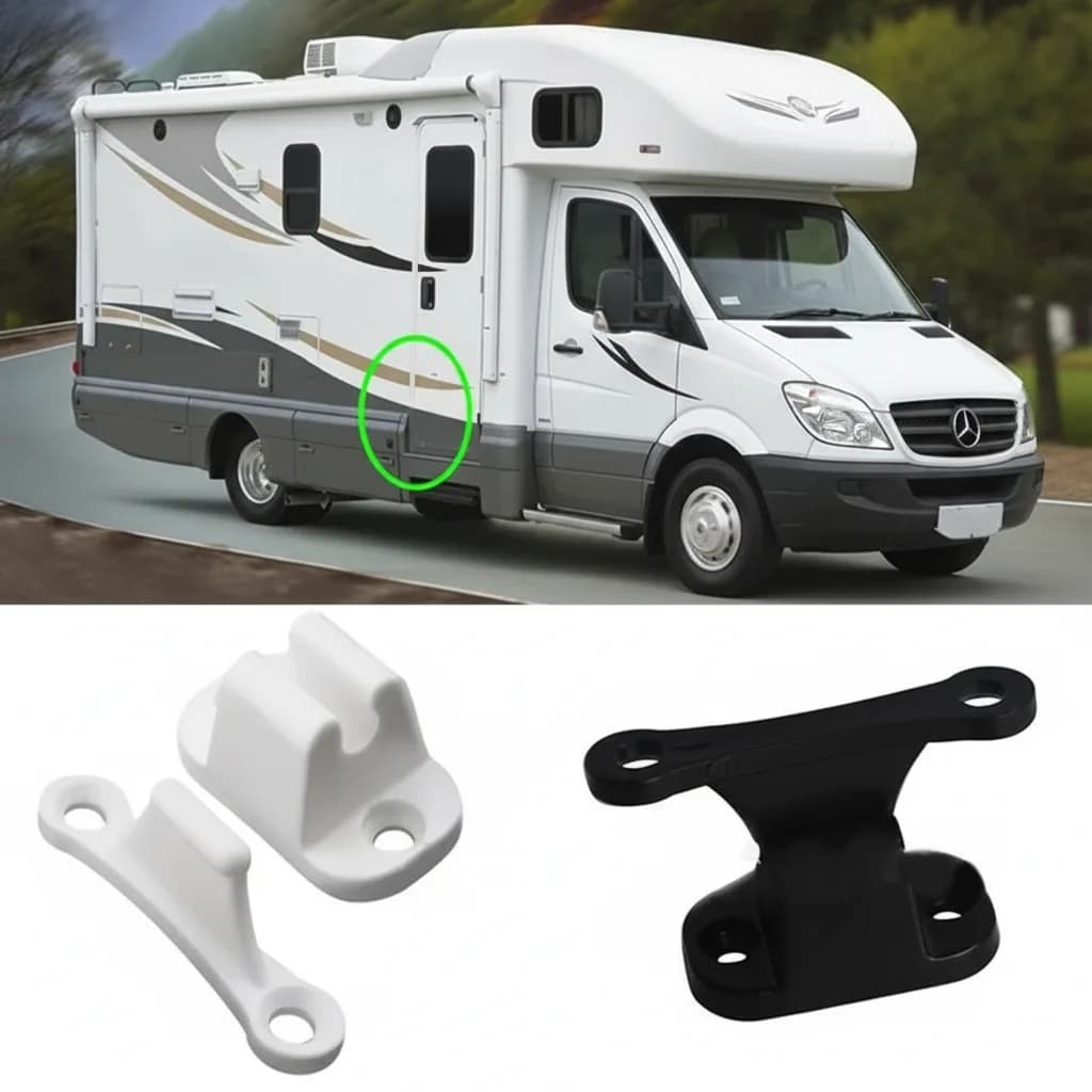 Tappo di supporto distanziatore per clip di fissaggio per porta camper da 1 pezzo per camper, roulotte, accessori per barche