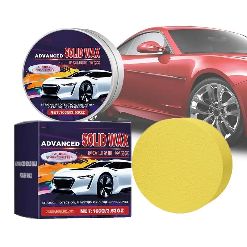 Cera lucidante per auto 100ml Pasta per cera lucidante Pasta per riparazione auto Cera lucidante a lunga durata con spugna Graffi sicuri ad alta lucentezza