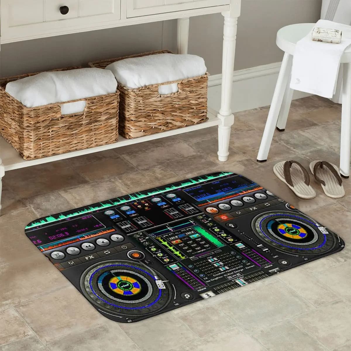 Zerbino per tastiera con schermo musicale DJ, ingresso cucina, tappetino per la casa, tappeto antiscivolo per tappetini per camera da letto