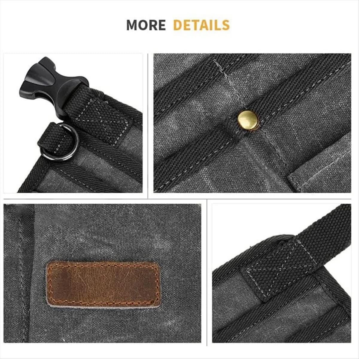 AA98 Sacchetti per cintura per attrezzi da uomo Cintura multiuso Borsa per attrezzi per elettricista Borsa per attrezzi da giardinaggio in tela con 13 tasche Nero