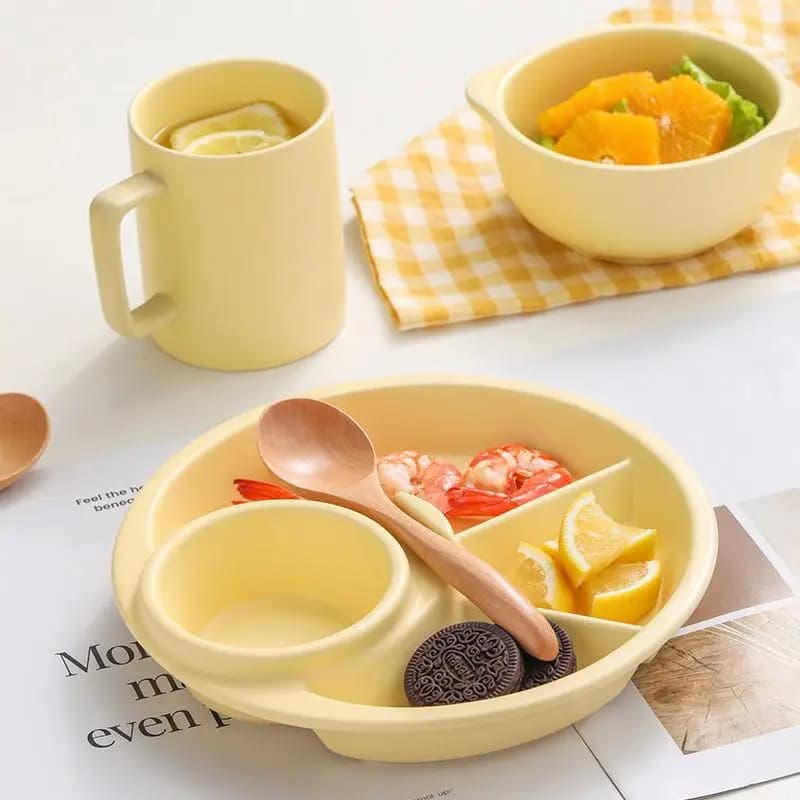 Piatto YFY per Dieta e Perdita di Peso, Piatto Compartimentato per Controllo Nutrizionale e Snack