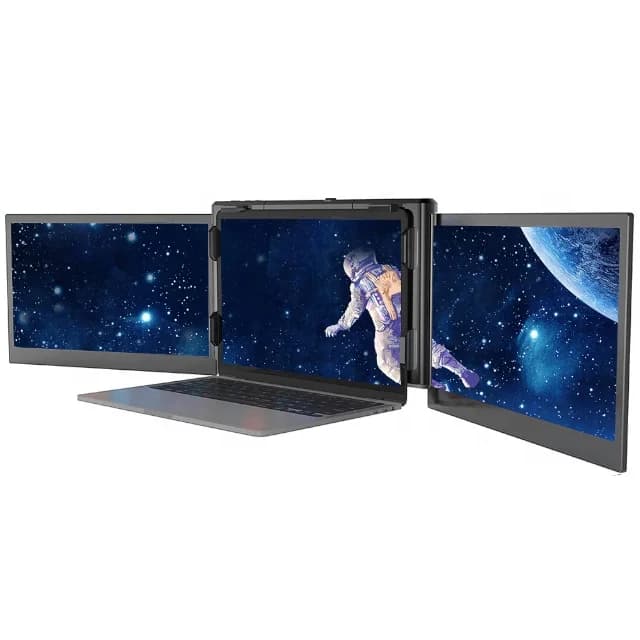 Extender per schermo portatile a tripla schermo H2 Windows Mac Monitor portatile triplo IPS da 12 pollici per prolunga per schermo portatile