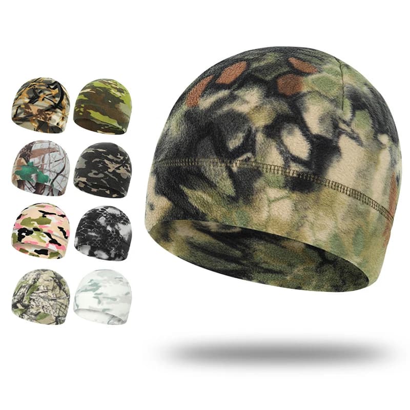 Berretto in pile autunno inverno caldo uomo ciclismo escursionismo berretto sci cappello termico antivento mimetico berretto con teschio elastico per esterni