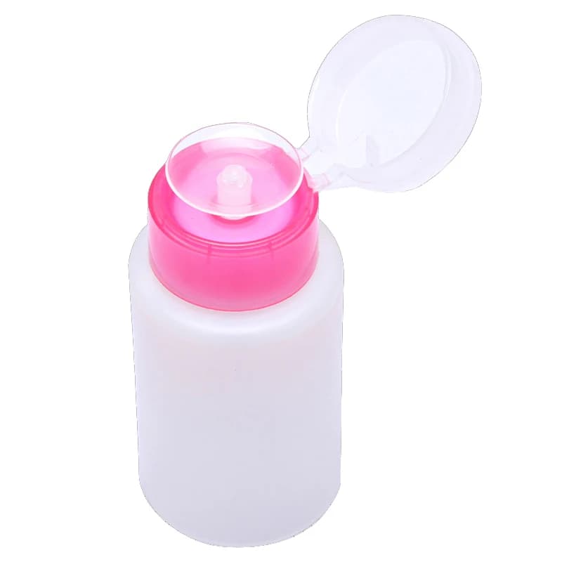 Vuoto Nail Art Polish Clean Bottle Clear Pump Dispenser Liquid UV Gel Polish Dirty Cleanser Remover Bottle Tools rosa nero