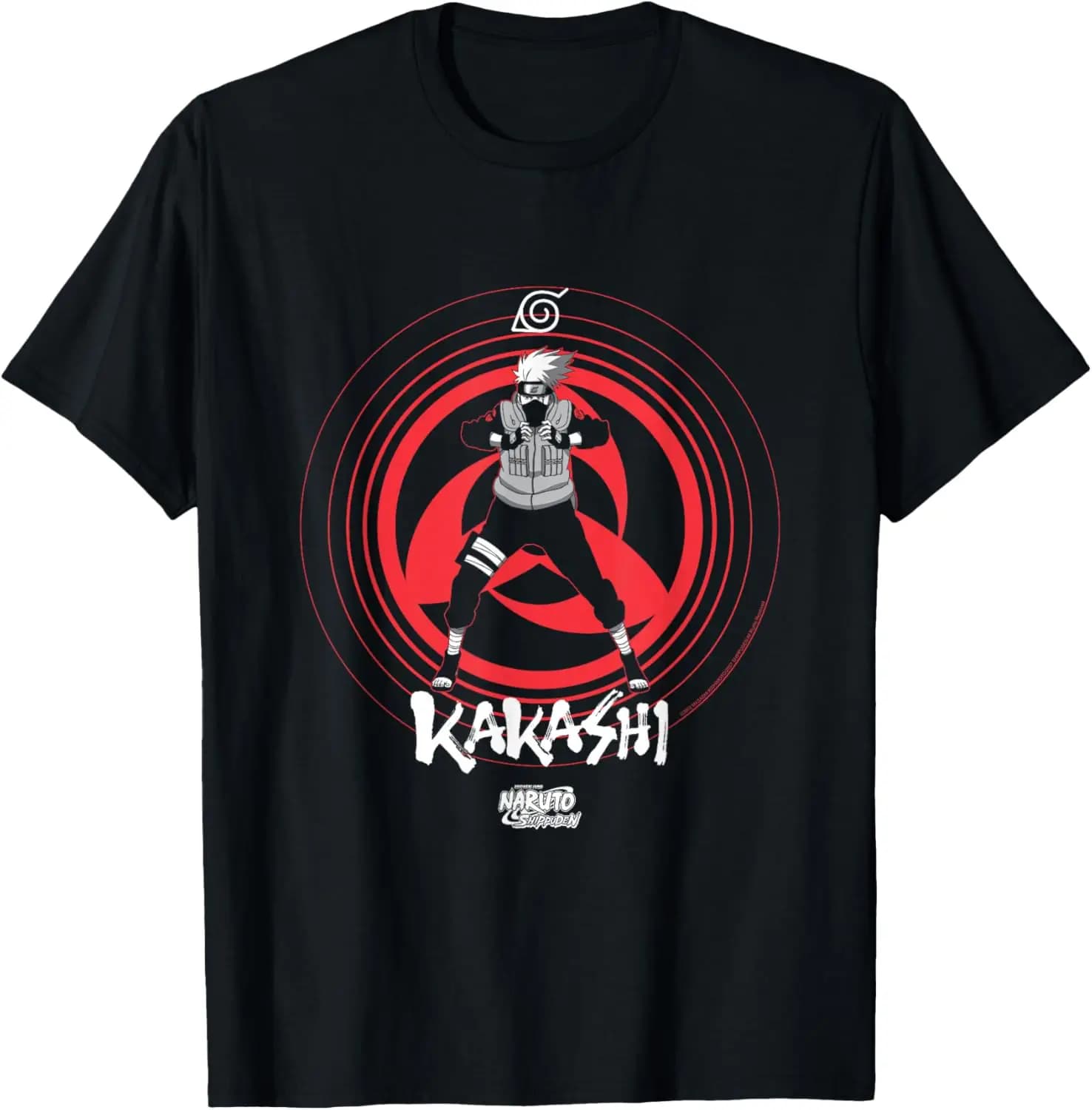 Naruto Shippuden Kakashi Shares An Eye Symbol Anime T-Shirt S-6XL