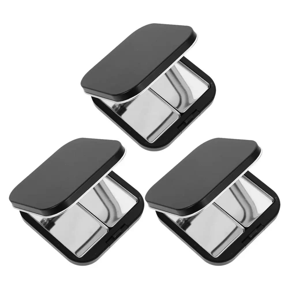 3 Set di Palette Vuote per Ombretto e Fard, Vassoio Magnetico, Tavola per Trucco, Palette in Ferro, Contenitore da Viaggio Nero Resistente
