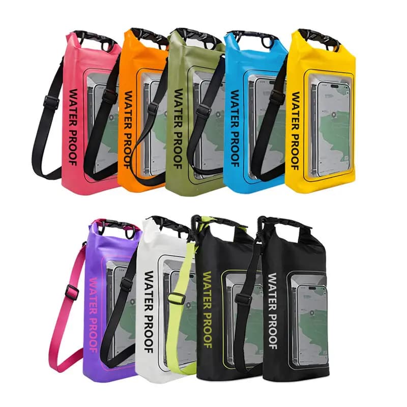 Touch Screen Waterproof Dry Bag 2L Trekking Drifting Surfing Kayak Phone Gear Storage Soft PVC Hand Carry Floating Anti-scratch Unisex Sports Pouch