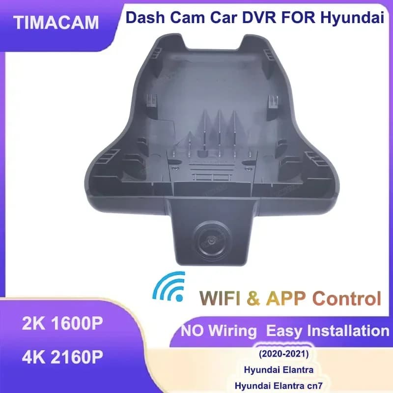 TIMACAM 4K 2160P Wifi 2K Car Dvr Dash Cam Front & Rear Camera For Hyundai Elantra cn7 2020 2021 2022 Dashcam driving recorder