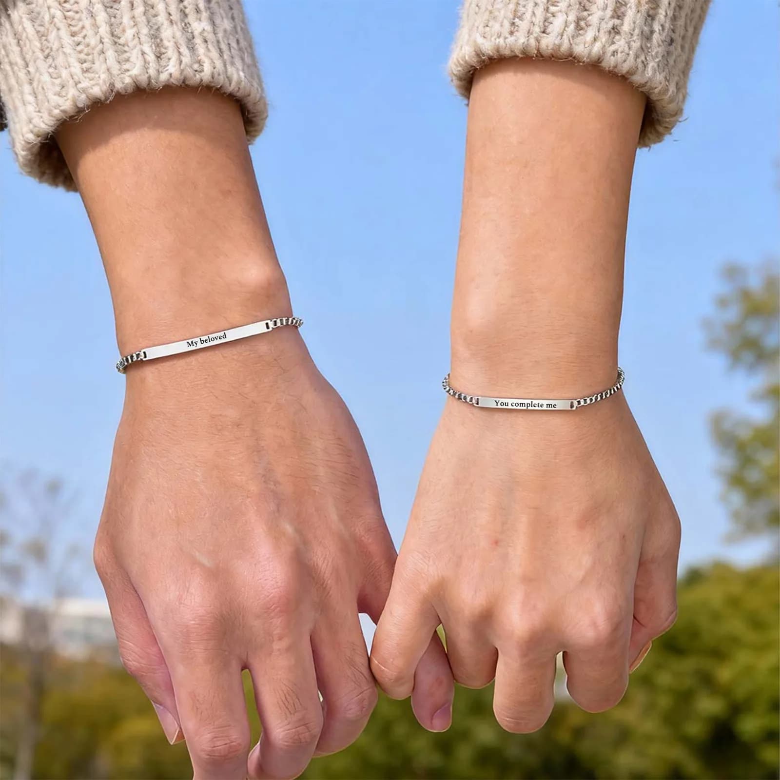 Confezione da 1/2 braccialetti personalizzati collegamenti sottili da 2 mm, braccialetti regolabili in acciaio inossidabile, supporto regali semplici di gioielli in metallo all'ingrosso