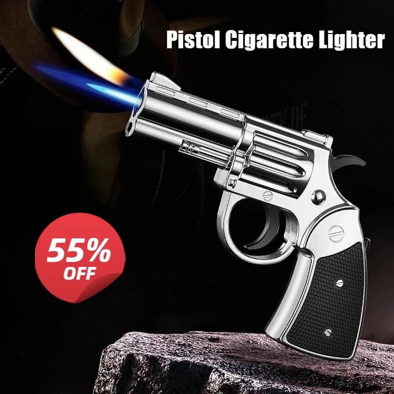 Accenditore per pistola Accendisigari gonfiabile in metallo antivento Accendino per sigarette gonfiabile commutabile per pistola da fuoco Accendini e accessori per fumatori