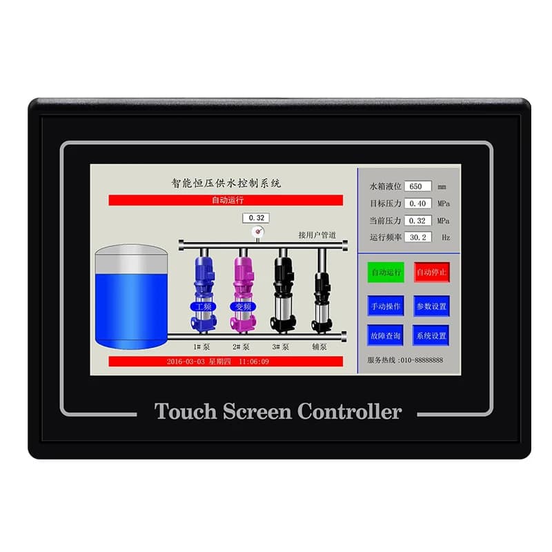 Controller PLC HMI All-in-One da 7 Pollici per Fornitura Idrica a Pressione Costante, Macchina Integrata Automatica con Touch Screen