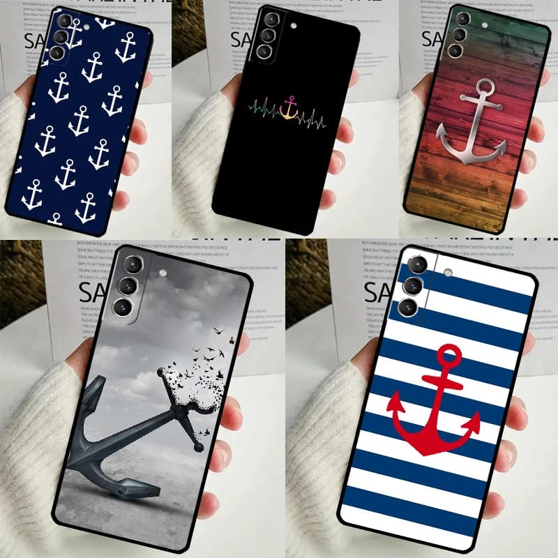 Custodia per barca di ancoraggio per Samsung Galaxy S24 S23 S22 Ultra Note 10 Plus nota 20 S9 S10 S20 S21 FE Cover posteriore