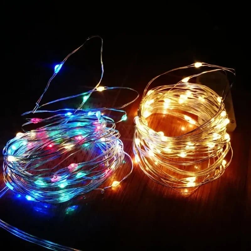 1m/10m/20/30m LED Luci Della Stringa di Rame Filo di Argento Ghirlanda di Luce Impermeabile Fata Luci Per La Decorazione Della Festa Nuziale Di Natale