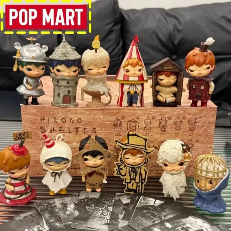 Scatola cieca della serie Pop Mart Hirono Shelter originale, figura anime tenera con caratteristiche magnetiche, decorazioni per la casa premium, regali significativi
