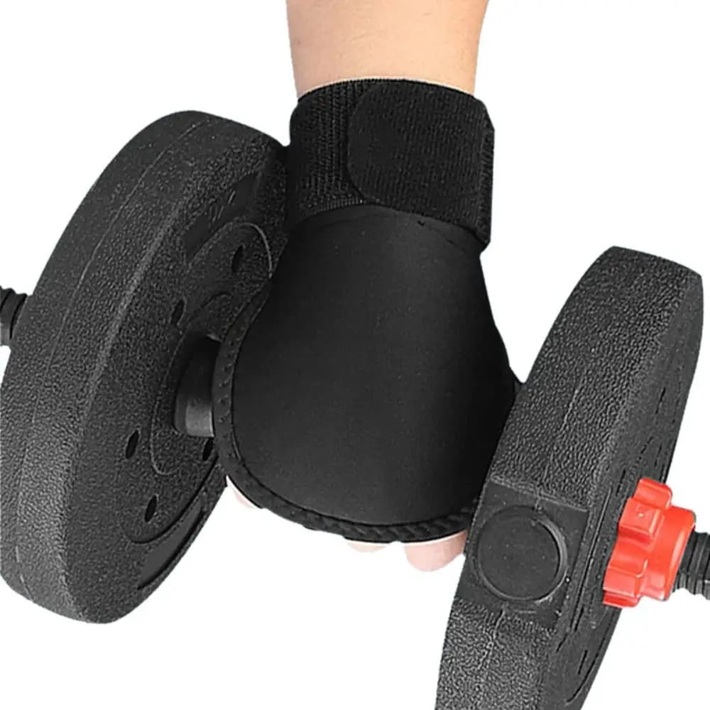 1 paio di guanti pesati regolabili liberamente con sabbia fine incorporata, 5 fasce elastiche, pesi per le mani, resistenti allo sporco, comodi