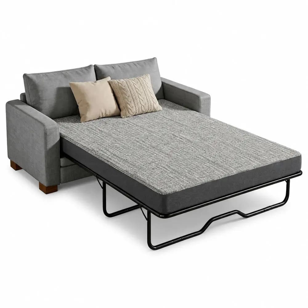 Materasso per divano letto Queen Size, in memory foam gel, ricambio per divano letto e divano estraibile, rivestimento lavabile, base antiscivolo