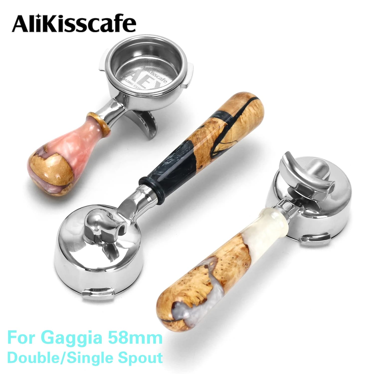Portafiltro per caffè AliKisscafe da 58 mm per macchina da caffè espresso GAGGIA Classic Pro a beccuccio singolo, accessori per macchina da caffè a doppio dosaggio, strumenti per barista