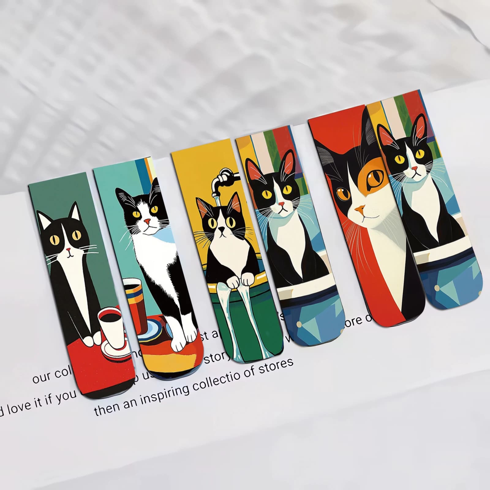 Magnetic bookmarks for simple and fun cats from 5 pieces Reading articles Gate pages Stationery Supplies for office Book for pages Readers