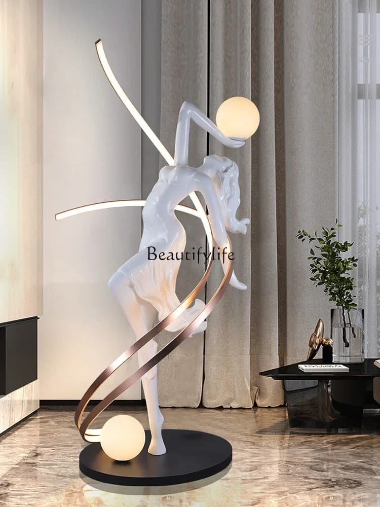 -Muse scultura pendolo dal pavimento al soffitto lobby dell'hotel finestra armadio studio ornamento di arte astratta