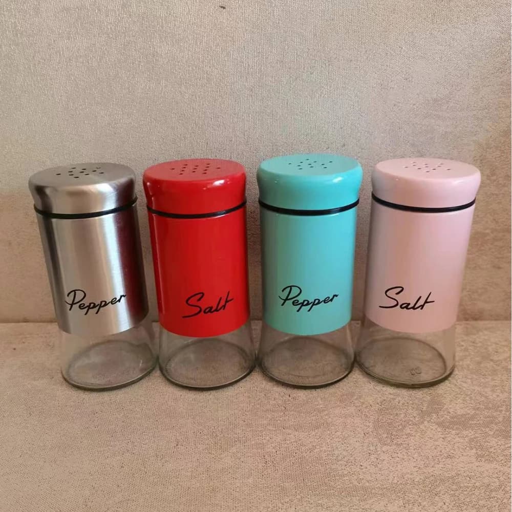Visibles Flavouring Bottle sale Pepper Glass shaker Set da 2 pezzi bottiglia di condimenti sigillati antipolvere per uso domestico in cucina